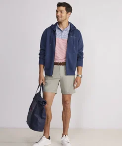 Shorts<Vineyard Vines 7 Inch On-The-Go Shorts Khaki