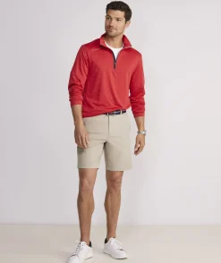 Shorts<Vineyard Vines 9 Inch On-The-Go Shorts Khaki