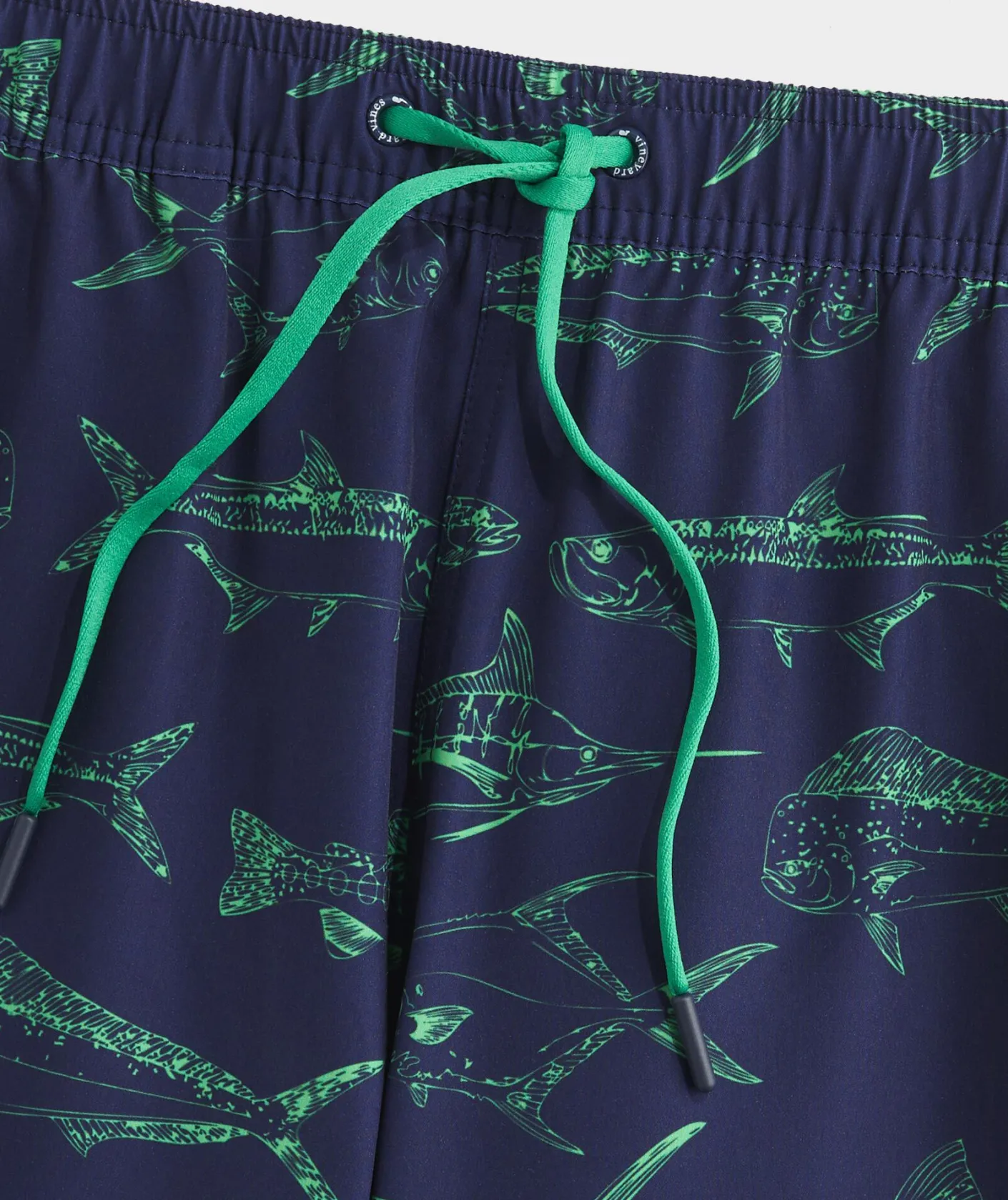 Swimwear<Vineyard Vines 7 Inch Printed Chappy Swim Trunks Outline Fish Navy
