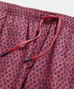 Swimwear<Vineyard Vines 5 Inch Printed Chappy Swim Trunks Flrl Micro Jetty Red