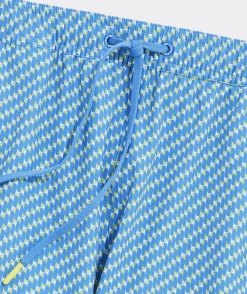 Swimwear<Vineyard Vines 7 Inch Printed Chappy Swim Trunks Tri Geo Hull Blue