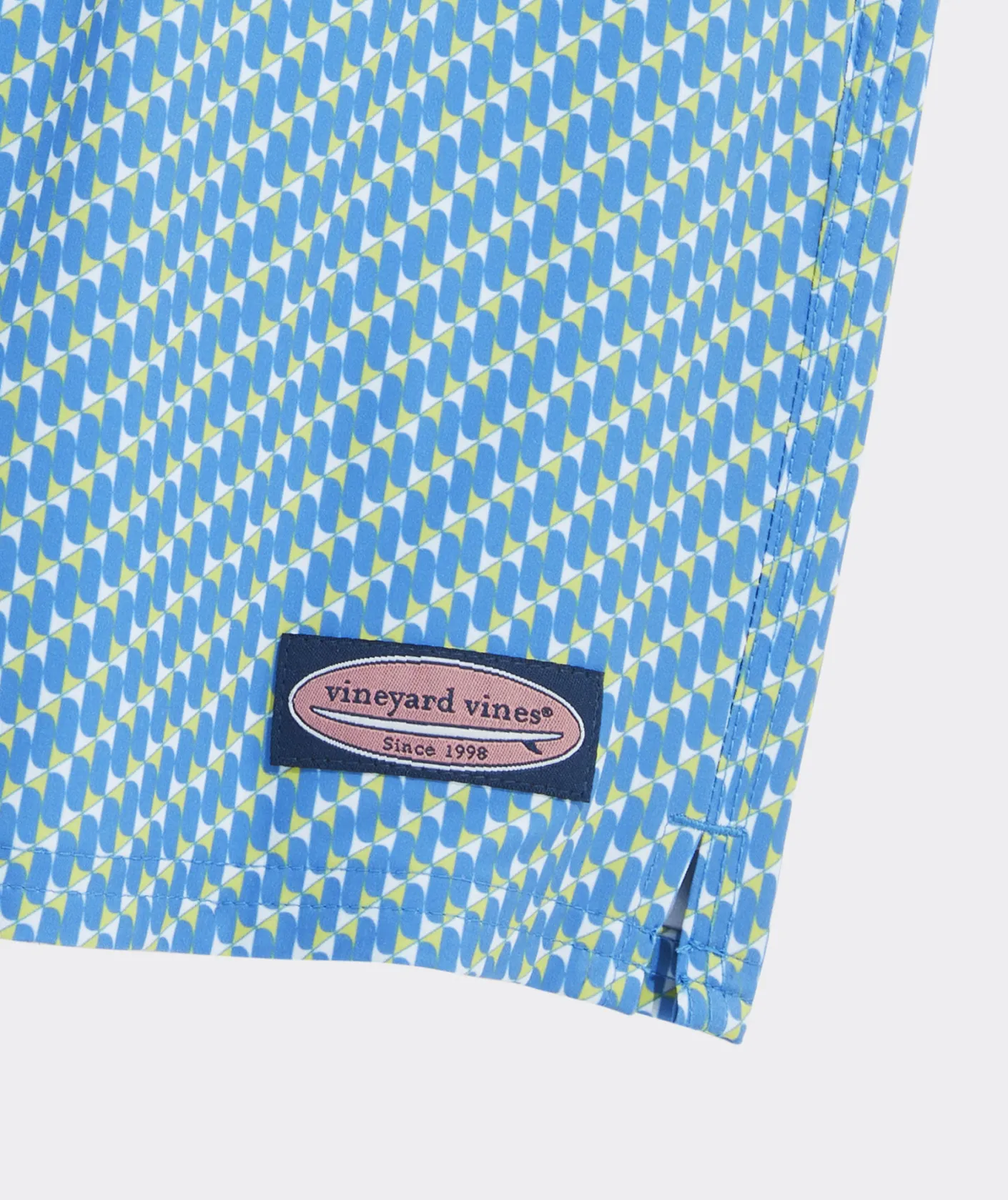 Swimwear<Vineyard Vines 7 Inch Printed Chappy Swim Trunks Tri Geo Hull Blue