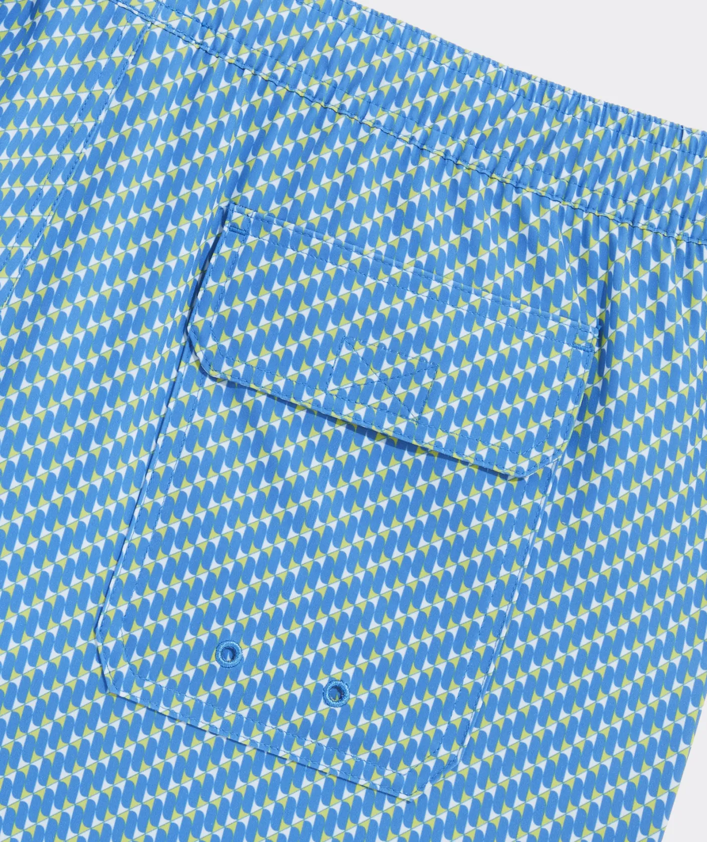 Swimwear<Vineyard Vines 7 Inch Printed Chappy Swim Trunks Tri Geo Hull Blue