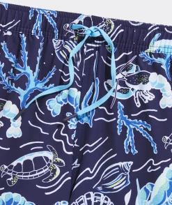 Swimwear<Vineyard Vines 7 Inch Printed Chappy Swim Trunks Sea Life Navy