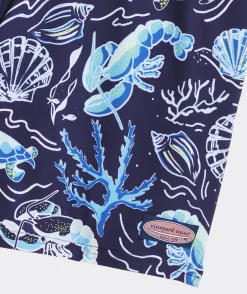 Swimwear<Vineyard Vines 7 Inch Printed Chappy Swim Trunks Sea Life Navy