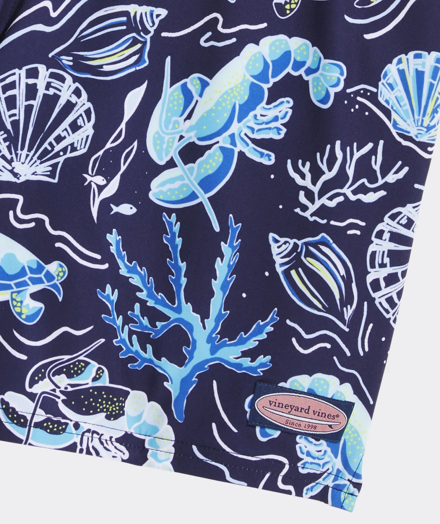 Swimwear<Vineyard Vines 7 Inch Printed Chappy Swim Trunks Sea Life Navy