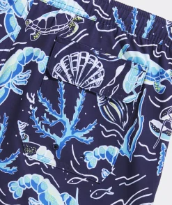 Swimwear<Vineyard Vines 7 Inch Printed Chappy Swim Trunks Sea Life Navy