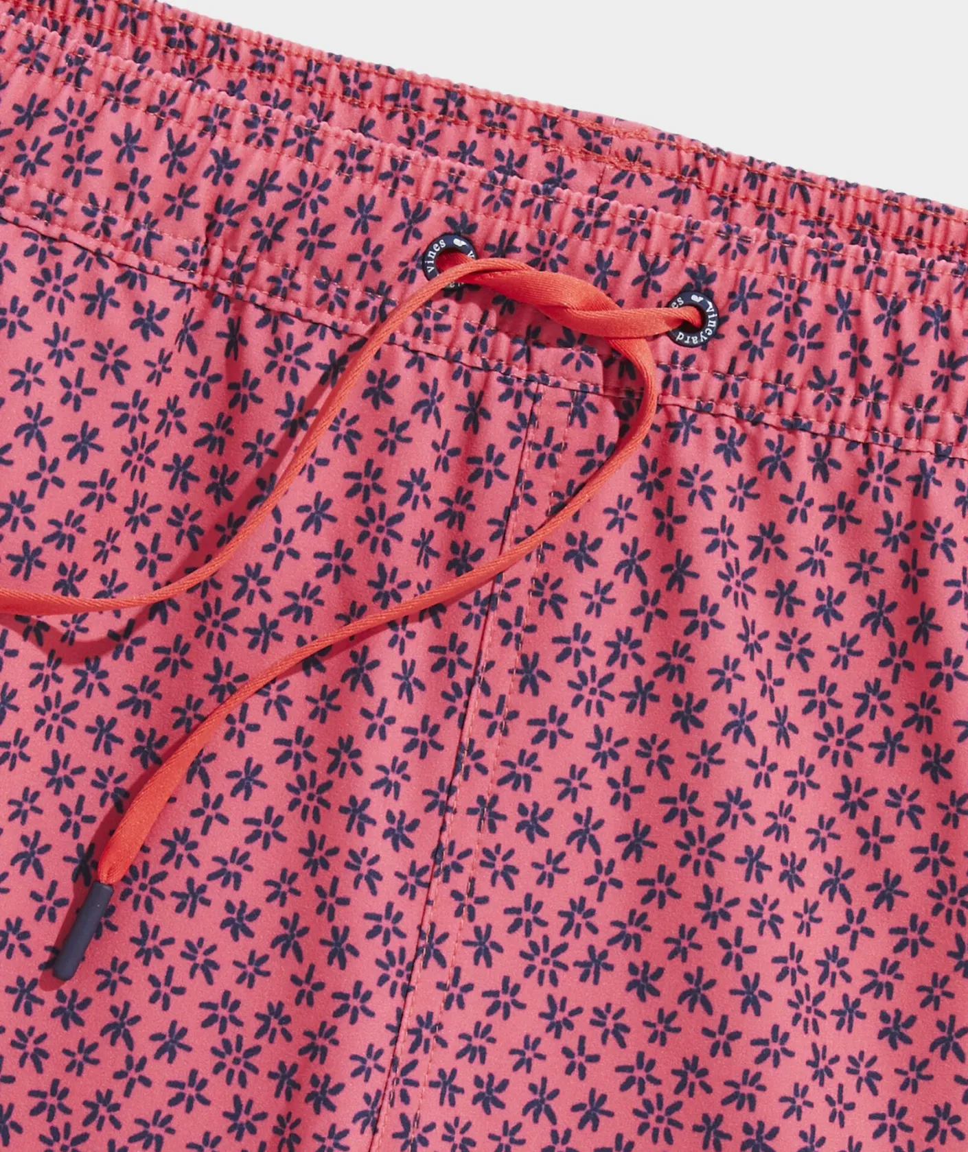 Swimwear<Vineyard Vines 7 Inch Printed Chappy Swim Trunks Flrl Micro Jetty Red