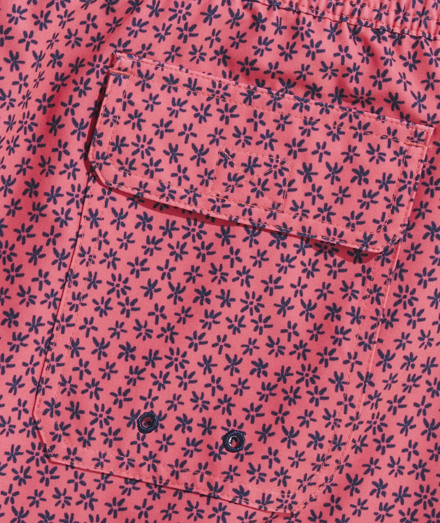 Swimwear<Vineyard Vines 7 Inch Printed Chappy Swim Trunks Flrl Micro Jetty Red