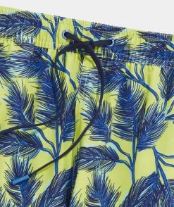 Swimwear<Vineyard Vines 7 Inch Printed Chappy Swim Trunks Pine Palms Wild Lime