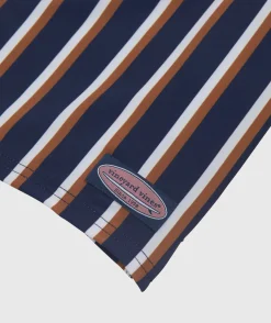 Swimwear<Vineyard Vines 7 Inch Printed Chappy Swim Trunks PrepStripe Nav/Spice