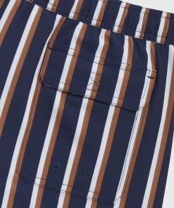Swimwear<Vineyard Vines 7 Inch Printed Chappy Swim Trunks PrepStripe Nav/Spice