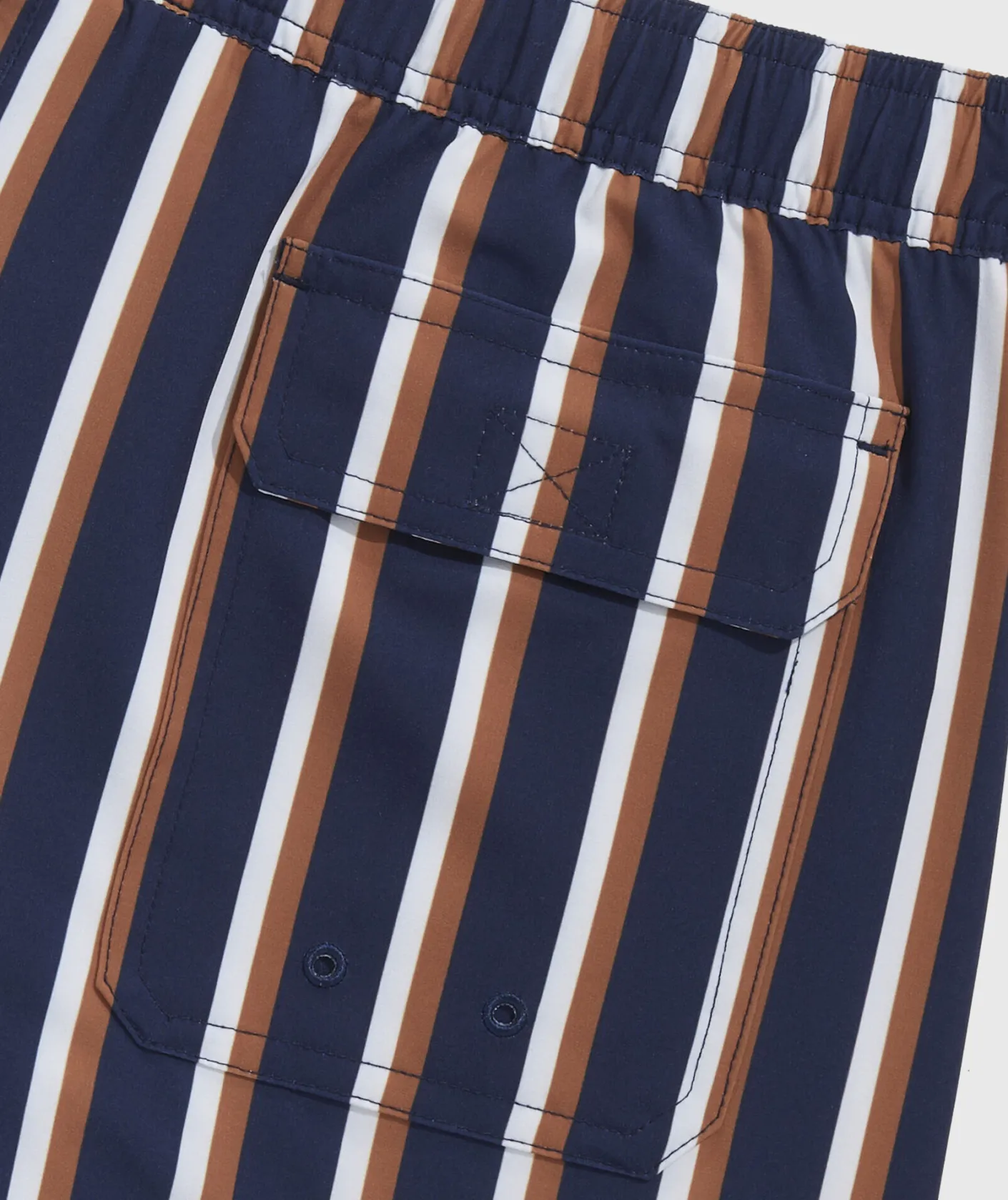 Swimwear<Vineyard Vines 7 Inch Printed Chappy Swim Trunks PrepStripe Nav/Spice