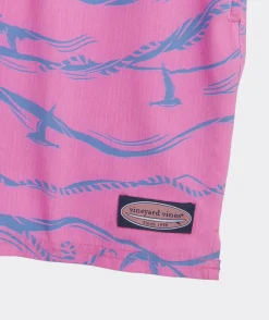 Swimwear<Vineyard Vines 7 Inch Printed Chappy Swim Trunks Ropes - Punch