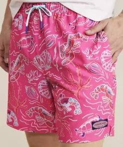 Swimwear<Vineyard Vines 7 Inch Printed Chappy Swim Trunks Sea Life Taffy