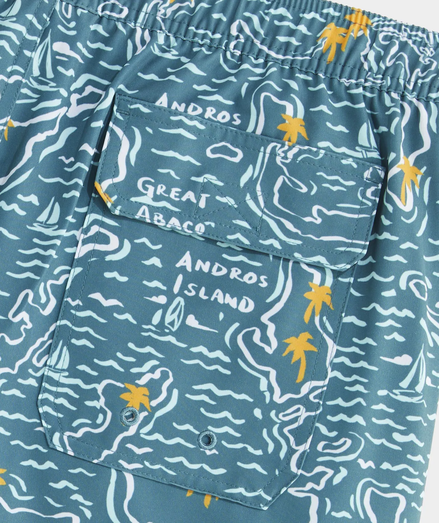 Swimwear<Vineyard Vines 7 Inch Printed Chappy Swim Trunks Isl Maps Mallrd Blue