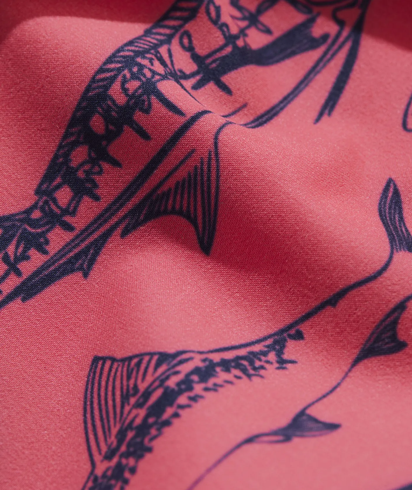Swimwear<Vineyard Vines 5 Inch Printed Chappy Swim Trunks Outln Fish Jetty Red