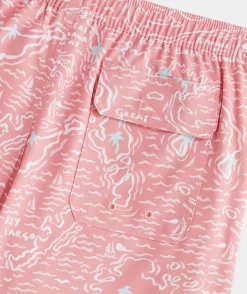 Swimwear<Vineyard Vines 7 Inch Printed Chappy Swim Trunks Islnd Maps Chpy Cymn