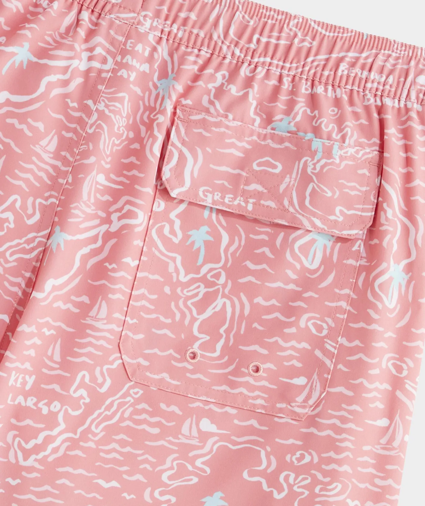 Swimwear<Vineyard Vines 7 Inch Printed Chappy Swim Trunks Islnd Maps Chpy Cymn