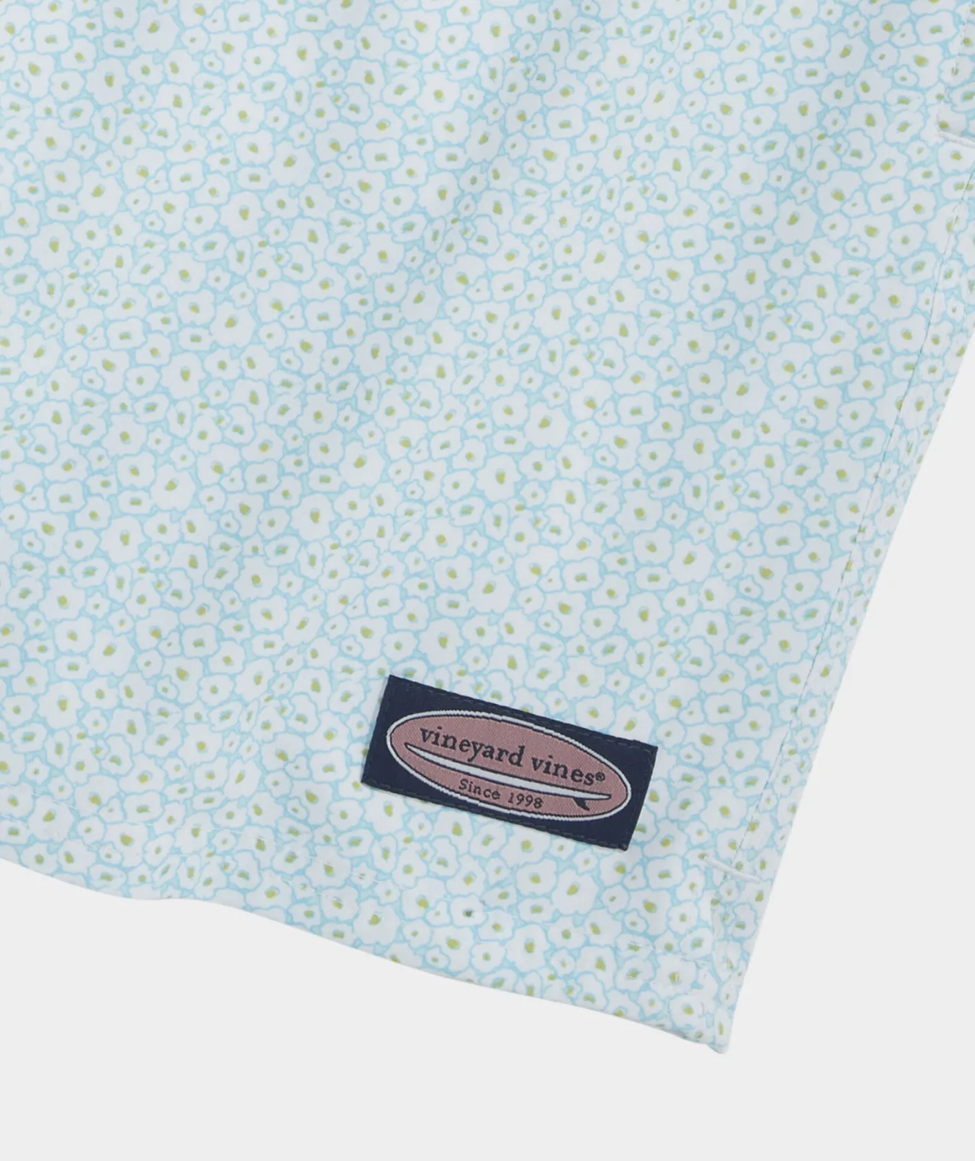 Swimwear<Vineyard Vines 7 Inch Printed Chappy Swim Trunks Micro Flrl White Cap
