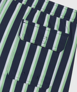 Swimwear<Vineyard Vines 7 Inch Printed Chappy Swim Trunks Prep Stripe Navy