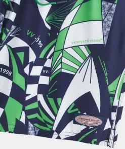 Swimwear<Vineyard Vines 7 Inch Printed Chappy Swim Trunks Chappy Sail Navy/Am