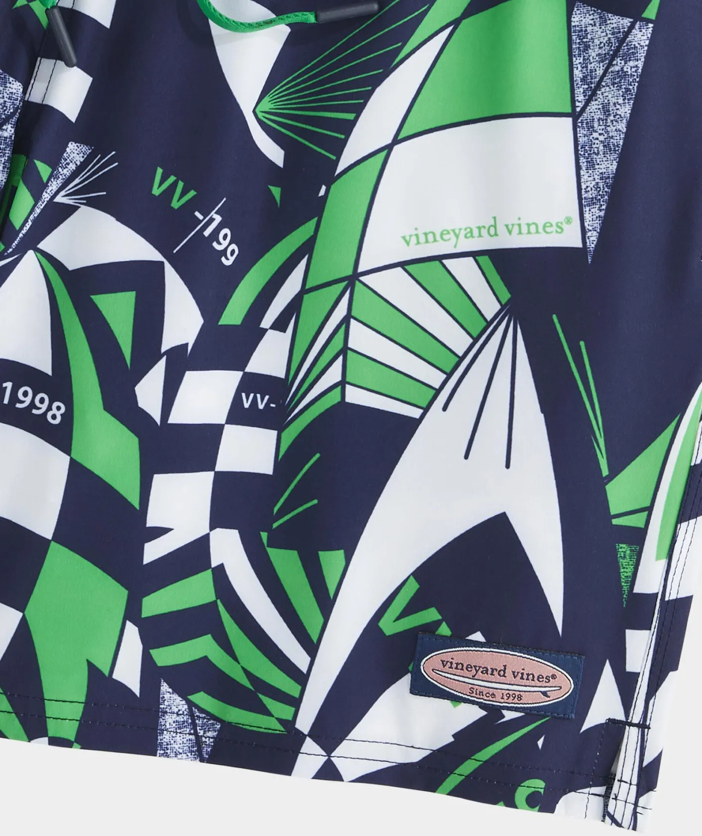 Swimwear<Vineyard Vines 7 Inch Printed Chappy Swim Trunks Chappy Sail Navy/Am