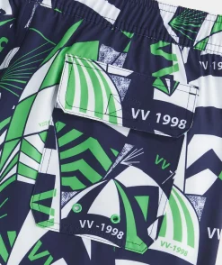 Swimwear<Vineyard Vines 7 Inch Printed Chappy Swim Trunks Chappy Sail Navy/Am