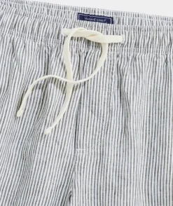 Shorts<Vineyard Vines 7 Inch Pull-On Linen Shorts Cypress STP