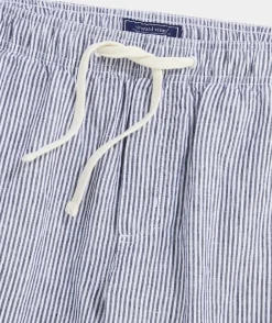 Shorts<Vineyard Vines 7 Inch Pull-On Linen Shorts Nautical Navy STP