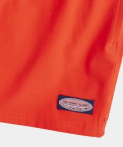 Swimwear<Vineyard Vines 5 Inch Solid Chappy Swim Trunks Papaya Punch