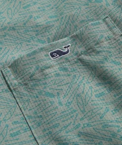Button-Down Shirts<Vineyard Vines Abe Pieciak Fishing Lures Short-Sleeve Performance Shirt Lures Micro - Sage Olive