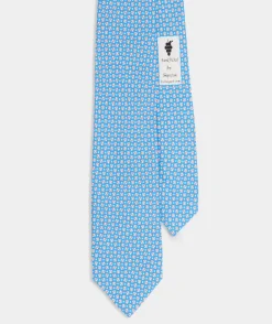 Ties and Bow Ties<Vineyard Vines Baseballs & Stars Silk Tie Keel Blue
