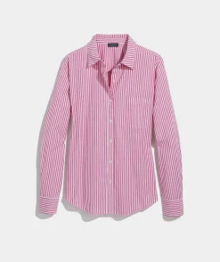 Shirts & Tops<Vineyard Vines Bayview Poplin Button-Down Rhododendron/White