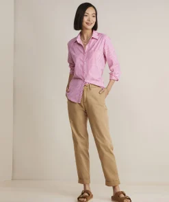Shirts & Tops<Vineyard Vines Bayview Poplin Button-Down Rhododendron/White