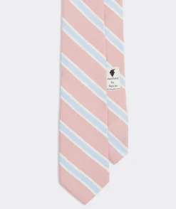 Ties and Bow Ties<Vineyard Vines Bedford Stripe Silk Tie Pink Blossom