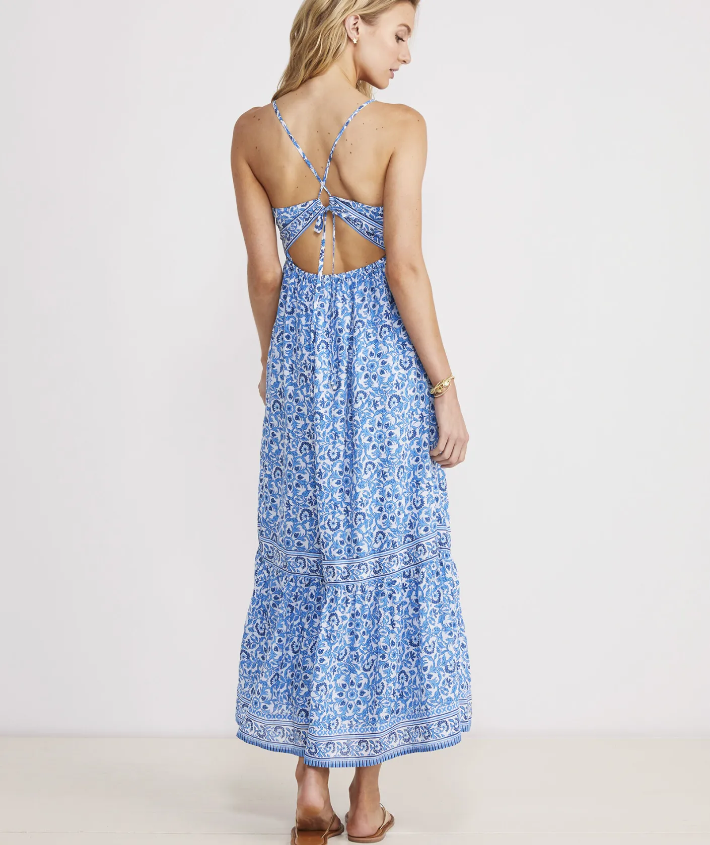Dresses & Skirts<Vineyard Vines Blue Katama Tile Sconset Maxi Dress Katama Tile - Blue