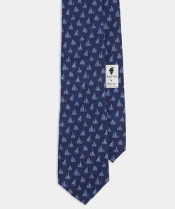 Ties and Bow Ties<Vineyard Vines Boat Parade Silk Tie Nautical Navy