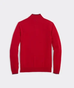 Quarter-Zips<Vineyard Vines Boathouse Tipped Quarter-Zip Red Velvet