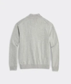 Quarter-Zips<Vineyard Vines Boathouse Tipped Quarter-Zip Light Gray Heather