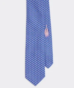 Ties and Bow Ties<Vineyard Vines Bonefish Printed Tie Hull Blue