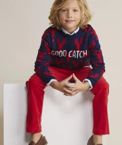 Sweaters<Vineyard Vines Boys’ Cotton Cashmere Cable Crewneck Sweater Light Gray Heather