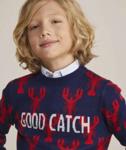 Sweaters<Vineyard Vines Boys’ Cotton Cashmere Cable Crewneck Sweater Light Gray Heather