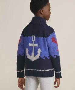 Sweaters<Vineyard Vines Boys’ Cotton Cashmere Cable Crewneck Sweater Cocktail Sauce