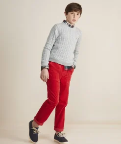 Sweaters<Vineyard Vines Boys’ Cotton Cashmere Cable Crewneck Sweater Green Meadow