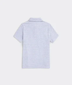 Polos<Vineyard Vines Boys' Bradley Stripe Sankaty Polo Stripe White/Tejeda