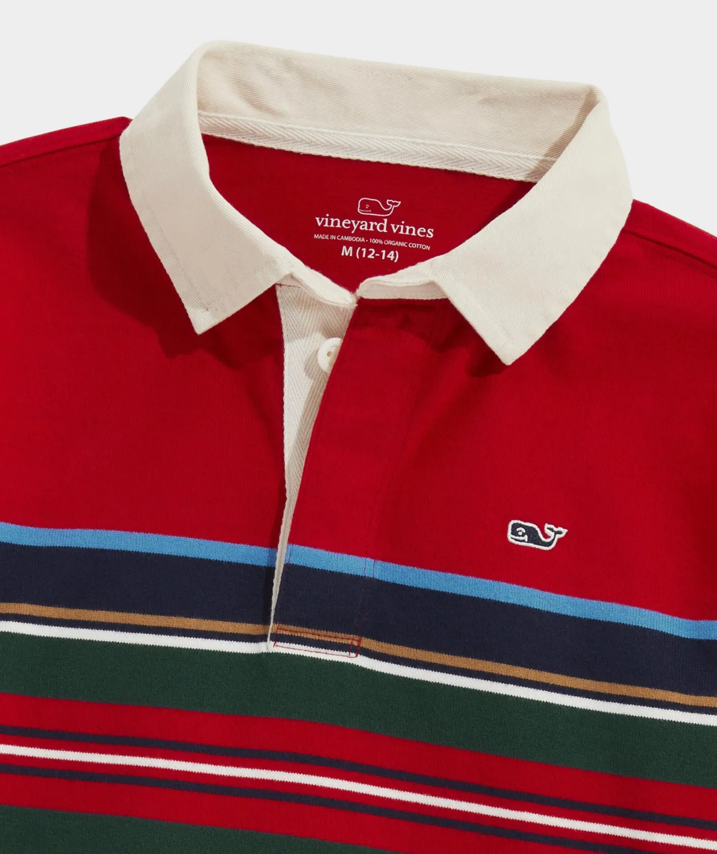 Polos<Vineyard Vines Boys' Cotton Rugby Shirt Crimson