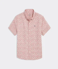 Button-Down Shirts<Vineyard Vines Boys' Cotton Short-Sleeve Tropical Shirt Tiny Floral - Cayman