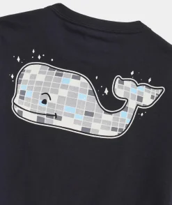 Tees<Vineyard Vines Boys' Disco Ball Whale Long-Sleeve Pocket Tee Jet Black