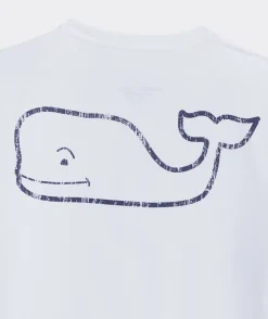Swim & Rashguards|Tees<Vineyard Vines Boys' Fish Hook Whale Long-Sleeve Harbor Performance Tee Hull Blue Heather